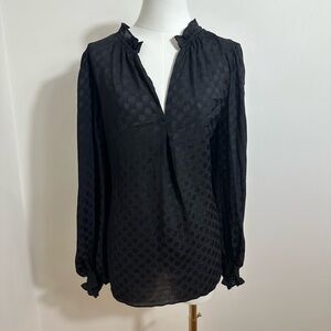 Max Studio Sheer Black Polka Dot Blouse – Feminine & Flowy